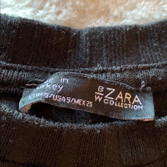Black ribbed Zara top. Size Small. - Picture 2 of 3